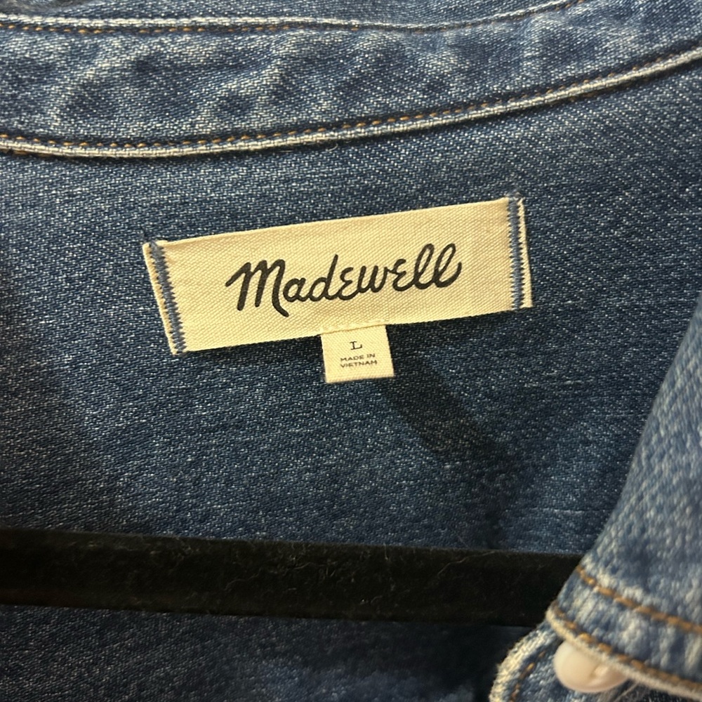 Madewell Indigo Denim Button-Up Shirt - Picture 3 of 3